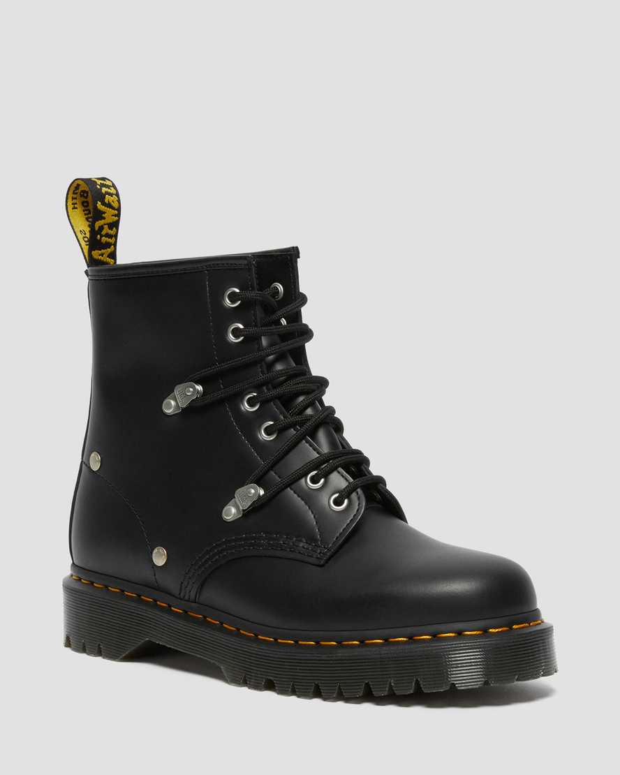 Dr. Martens 1460 Bex Stud Nahka Miesten Nauhalliset Nilkkurit - Mustat Nilkkurit [736-ZUYXDH]